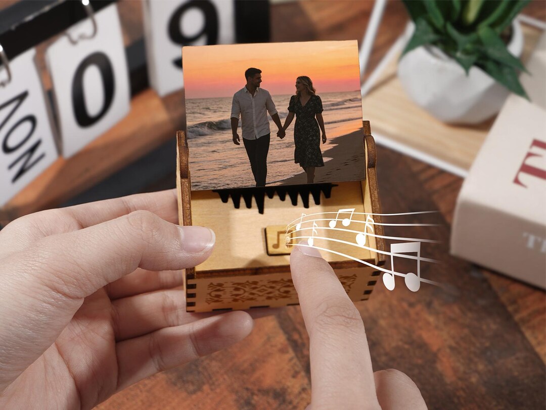 Record Music Box Custom Song & Photo Music Box,engraved Wooden Keepsake Voice Record ...