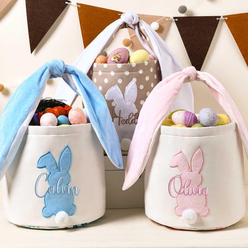 Bunny Basket - Etsy