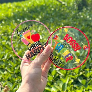 Personalized Teacher Coaster Gift, Custom Unique Teacher Paperweight, Cute teacher Coaster, Teacher Appreciation, Unique Back To School Gift