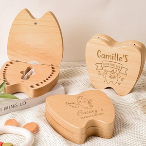 Custom Wooden Engraved Tooth Fairy Box, Baby Tooth Keepsake Box, Tooth Fairy Trays For Kids, First Tooth Storage Gift, Baby Unisex Teeth Box