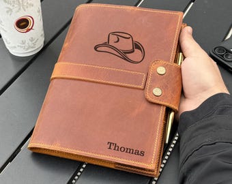 Personalized Leather Journal , Refillable Leather Journal, Handmade Writing Journal, Employee Gift,  Full Grain Leather Gift for Men & Women