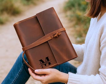 Personalized Leather Sketchbook Cover, Leather Journal, Blank Sketch Book, Leather Sketch Book, Corporate Gift, With a blank Notebook