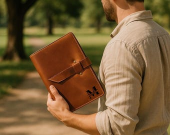 Leather Engraved Refillable Journal, With Free Gold Pen, Personalized Journal, Leather Travel Journal, Gift For Him, Gift for Her