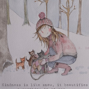 Kindness, Blanko Katzen Weihnachtskarte, Kitty Karte, Crazy Cat Lady, Fundraiser für Katzen, inklusive Versand