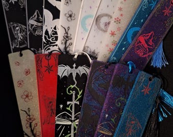 Etched thick bookmark
