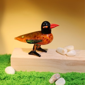 Glass bird, hand blown glass bird figurine, glass bird ornament, art glass bird sculpture,molten glass figurines, glass animals, murano bird
