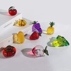 Glass Fruit Home Office Decor,Vintage Murano Style Hand Blown Glass Fruit,Vintage Murano Style Hand Blown Glass Fruit,Glass Crystal Fruits