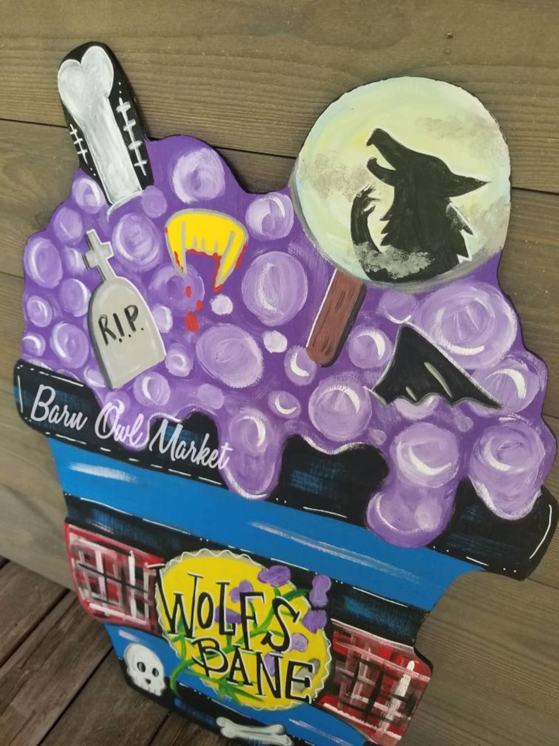 Halloween Door Hanger Werewolf Drink Door Hanger Wolfsbane Etsy