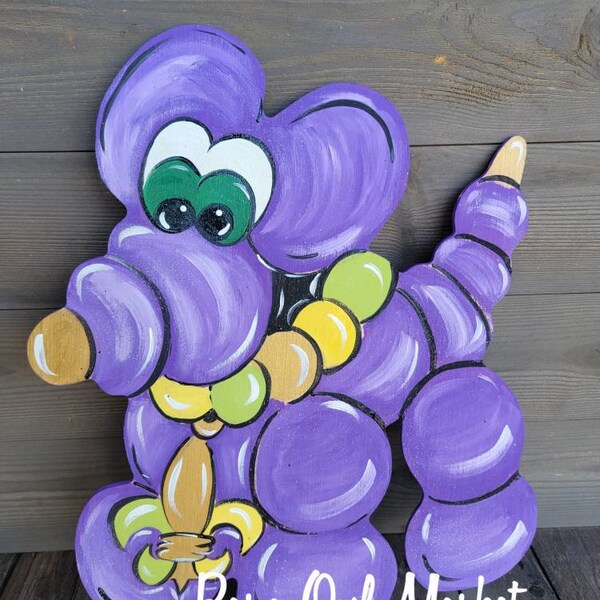 mardi gras bead dog svg