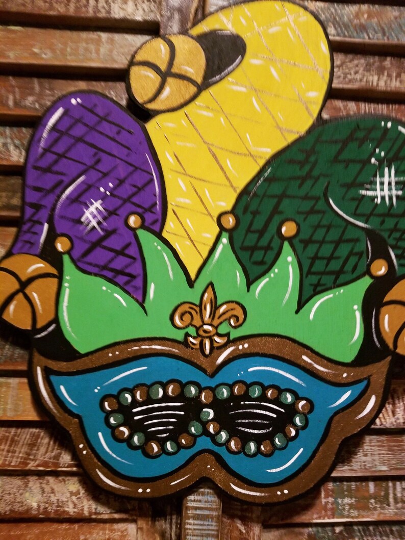 mardi gras door hanger near me