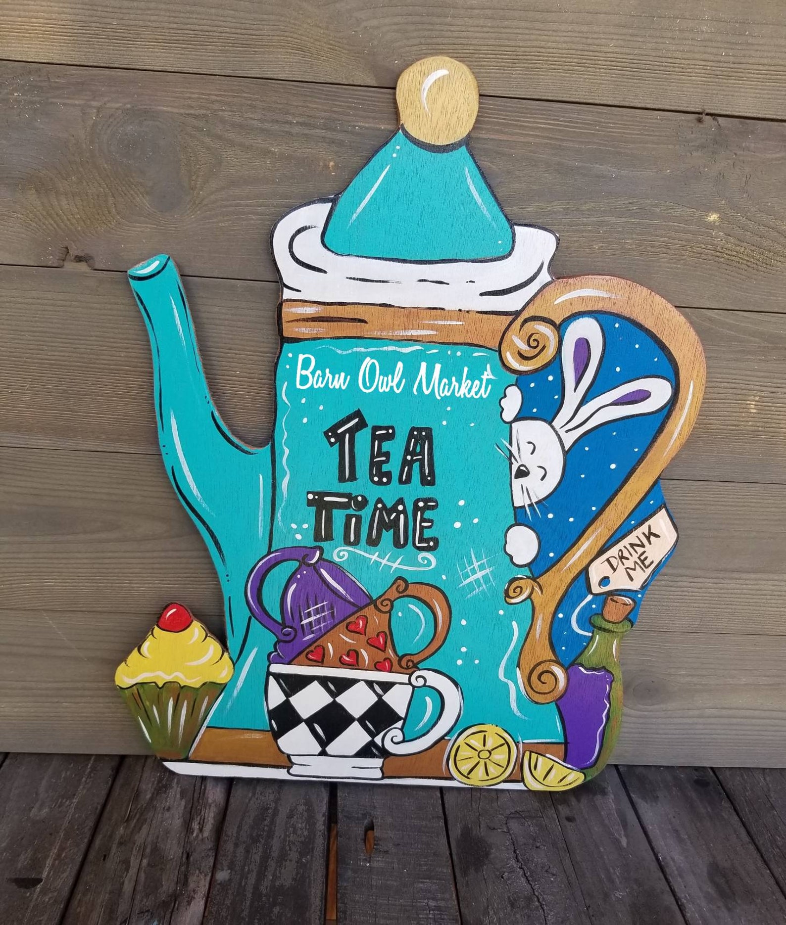 Teapot With Teacups Door Hanger Tea Party Decor Tea Party Etsy