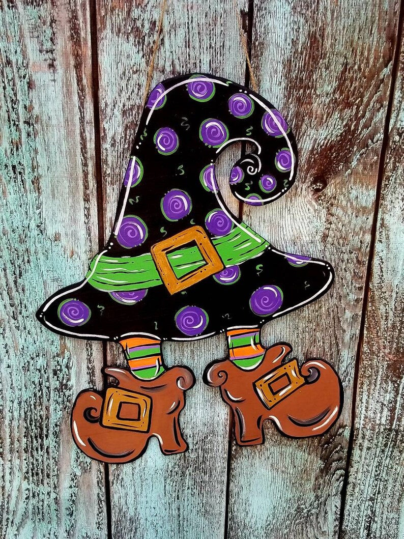 Halloween door decor Halloween door decor Halloween witch Etsy