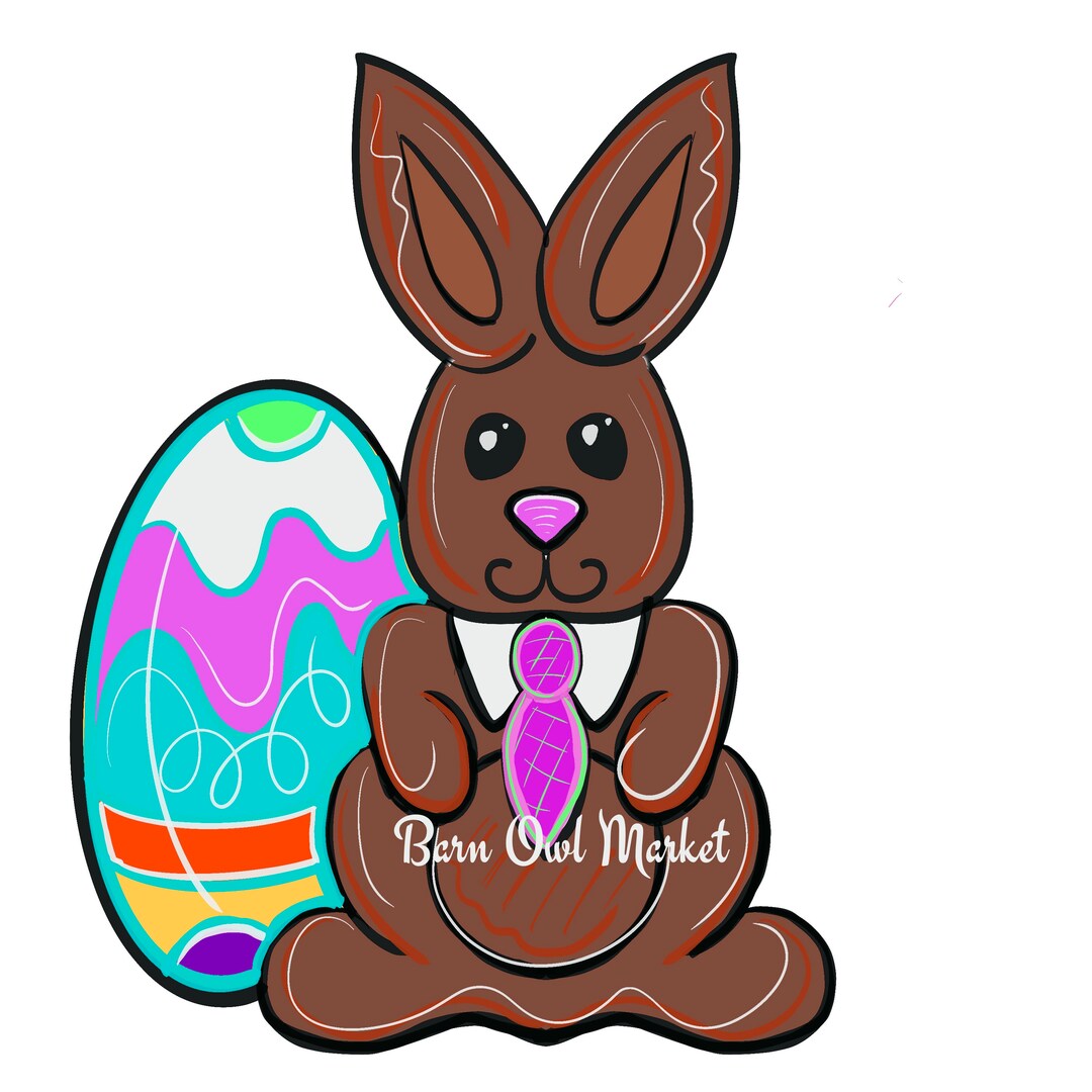 Easter Chocolate Bunny Template, Easter Template, Bunny Template Etsy