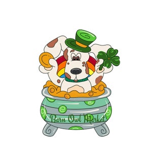 St. Patrick’s template, Lucky Dog Template, st. patty’s Dog pattern