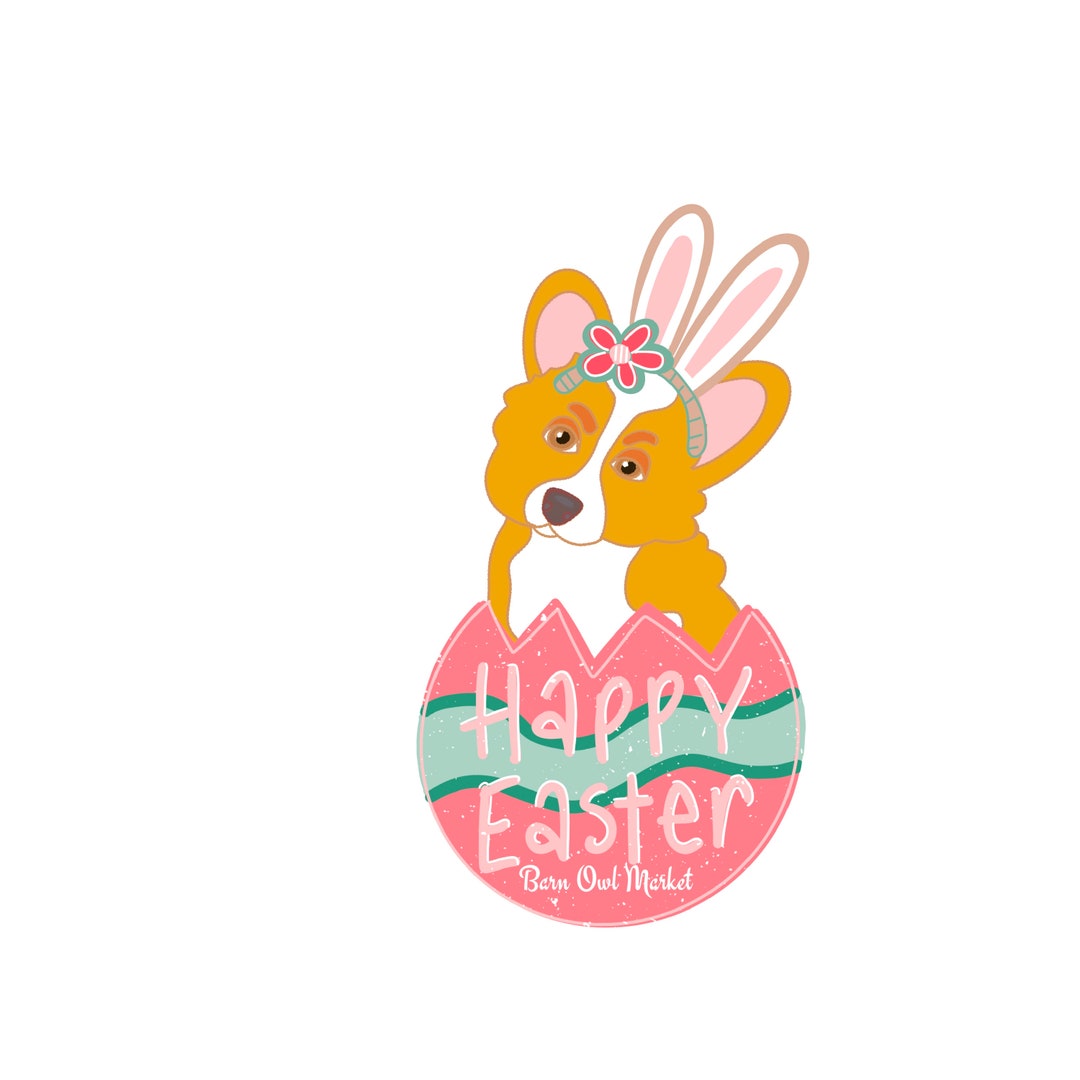 Corgi Template, Spring Corgi Template, Easter Corgi I Template - Etsy