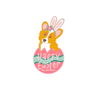 Corgi Template, Spring Corgi Template, Easter Corgi i template