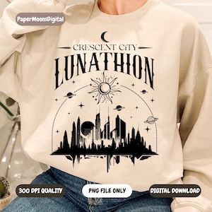 Crescent City Lunathion PNG: Book Lovers Digital Art (Instant Download)