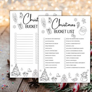 Christmas Bucket List Printable, Winter Bucket List, Family To Do List, Holiday Bucket List, Christmas List, Christmas Activity Checklist