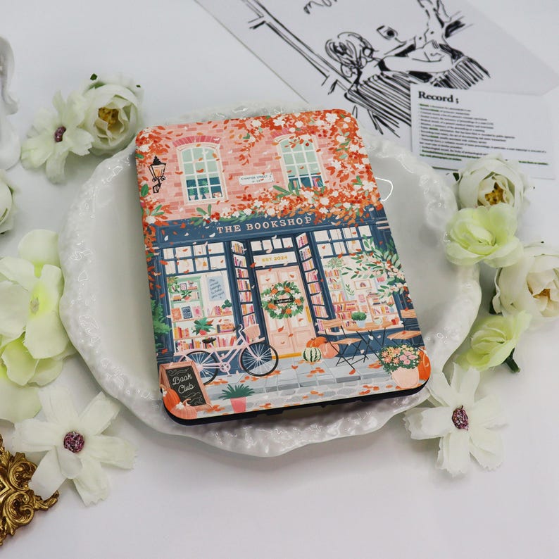 The Bookshop Kindle Case Personalized Kindle Case With Auto Wake/Sleep for Kindle 2022/2024, Paperwhite 1/2/3/4, Kindle Colorsoft Cover image 4