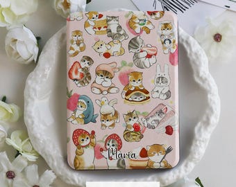 Cute Cat Kindle Case Custom,Kindle Case With Hand Strap for Kindle Paperwhite case 1/2/3/4,Kindle 2021 2022,Kindle 10th 11th Cover