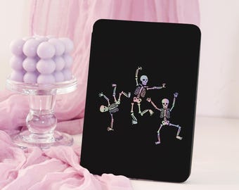 Halloween Theme Skeleton New Kindle/Kobo Case, Kindle Case With Hand Strap for Kindle Paperwhite Case 5/6/7, Kindle Kobo Clara Libra Case