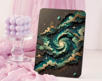 Celestial Nebula Motif New Kindle Case,Kindle Case With Hand Strap for Kindle Paperwhite case 5/6/7,Kindle 2024 Cover,Kindle 10th 11th Cover