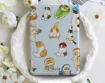 Cute Cats Kindle 12th Generation 2024 Case with Hand Strap,Paperwhite case 1/2/3/4,Kindle 2022,Kindle 10th 11th Cover,Gift for Her