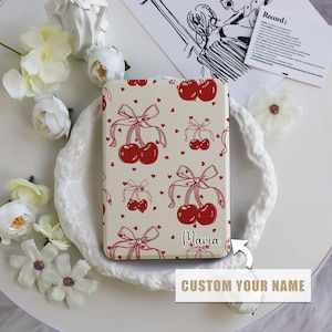 Étui pour Kindle à motif cerises personnalisé, étui pour Kindle avec dragonne pour Kindle Paperwhite 1/2/3/4, étui pour Kindle 2021 2022, étui pour Kindle 11e