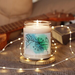 Scented Soy Candle, 9oz - Vegan Love Gift for Relaxation, Hand-Poured Aromatherapy Candle, Home Fragrance, Stress Relief Candle, Self-Care