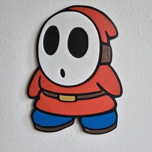 Shy Guy Mario 3D Art Decoration