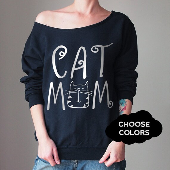 custom off the shoulder sweatshirt