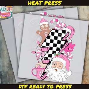 Christmas Vibes DTF Transfer, Christmas Santra DTF, Iron on Decal, Ready to Press DTF Transfer, Direct to Film Transfer
