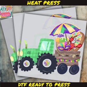 Mardi Gras DTF Transfer, Mardi Gras DTF, Ready to Press DTF Transfer, İron on Decal, Direct to Film Transfer