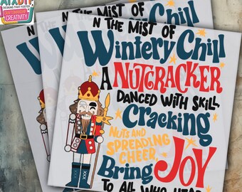 Christmas Nutcracker DTF, Christmas DTF Transfer, Ready to Press DTF Transfer, Iron on Decal, Direct to Film Transfer