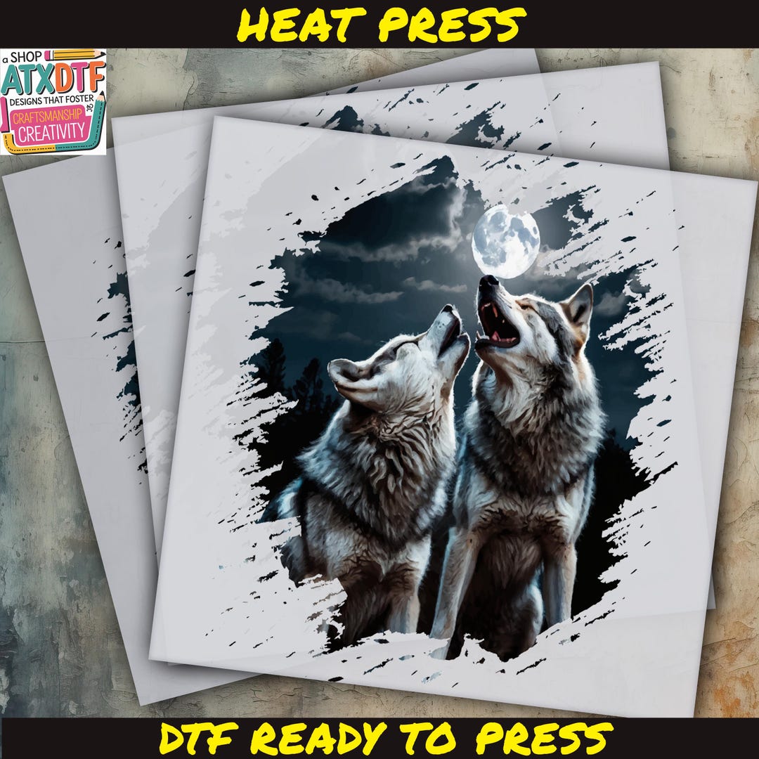 Wolves DTF Transfer, Wolves DTF, Ready to Press DTF Transfer, Animal ...