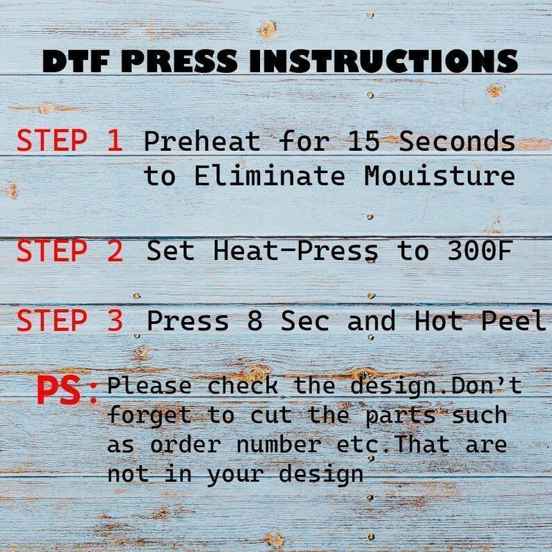 a sign with instructions on how to set a heat press