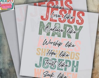 Christian DTF, Jesus DTF Transfer, Ready to Press DTF Transfer, Iron on Decal, Religion Direct to Film Transfer