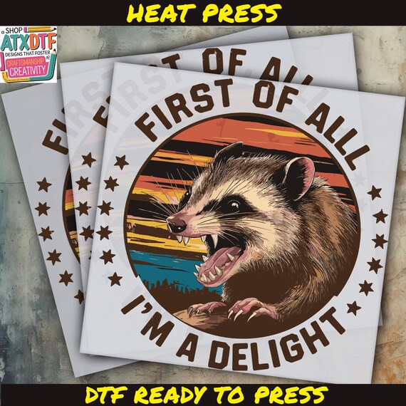 Funny Dtf, I'm Delight Dtf, Sarcastic Dtf, Ready to Press DTF Transfer, Iron on Decal, Direct to Film TransferRoo
