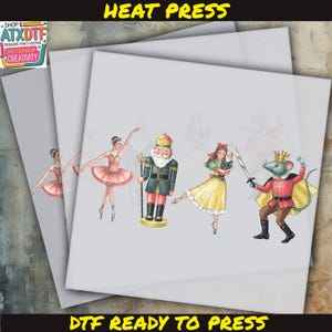 Nutcracker Christmas DTF Transfer, Christmas DTF, Iron on Decal, Ready to Press DTF Transfer, Direct to Film Transfer