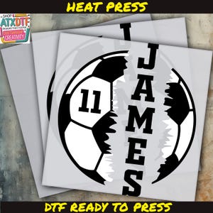 Personalized Soccer DTF, Soccer Mom DTF, Soccer Game Day Ready to Press DTF Transfer, Iron on Decal, Direct to Film TransferRoo
