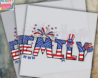 Custom Name 4th July Dtf, Patriotic Name Dtf,  Dtf, Usa Alphabet Ready to Press DTF Transfer, Iron on Decal, Direct to Film TransferRoo