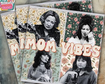 Mom Vibes DTF Transfer, Mother DTF, Iron on Decal, Ready to Press DTF Transfer, Direct to Film Transfer
