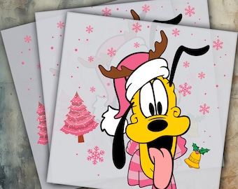 Pluto Christmas Dtf Transfer, Disney Christmas DTF,Merry Christmas Dtf, Ready to Press DTF Transfer, Iron on Decal, Direct to Film Transfer