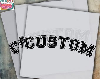 Custom Text Dtf, Custom Text Transfer, Sport Text Ready to Press DTF Transfer, Iron on Decal, Direct to Film Transfer