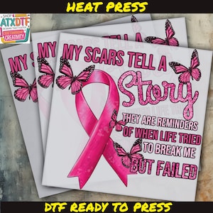Cancer Awareness DTF Transfer, Fight Cancer DTF, Iron on Decal, Ready to Press DTF Transfer, Direct to Film Transfer