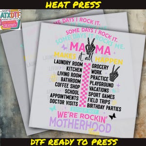 Motherhood Dtf, Mama Dtf Transfer, Mothers Day Drip Ready to Press DTF Transfer, Iron on Decal, Direct to Film Transfer