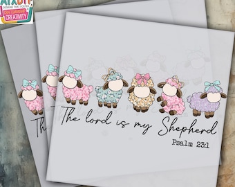 The Lord is My Shepherd DTF Transfer, Bible Verse DTF, Easter Christian Ready to Press DTF Transfer, Iron on Decal, Direct to Film Transfer