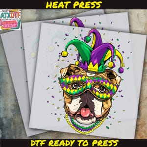 Mardi Gras DTF Transfer, Mardi Gras DTF, Ready to Press DTF Transfer, Iron on Decal, Direct to Film Transfer