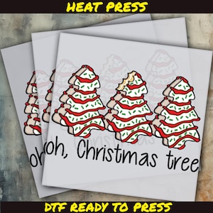 Christmas Tree Dtf, Christmas DTF,  Merry Christmas DTF Transfer, Ready to Press DTF Transfer, Iron on Decal, Direct to Film Transfer