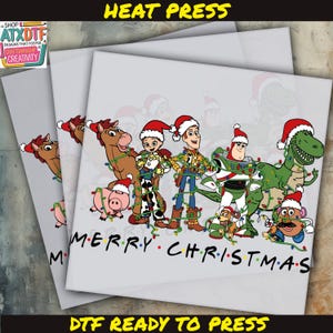 Disney Christmas DTF Transfer, Christmas Disney DTF, Iron on Decal, Ready to Press DTF Transfer, Direct to Film Transfer